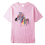 white tshirt zebra