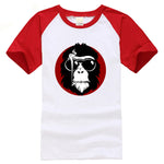 black and white tshirt monkey