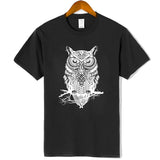 black and white tshirt owll