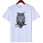 black and white tshirt owll