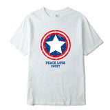 white tshirt  peace love sweet