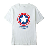 white tshirt  peace love sweet