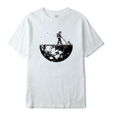 white tshirt  walking