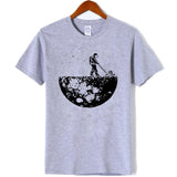 white tshirt  walking