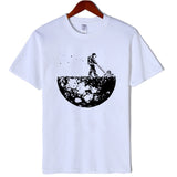 white tshirt  walking
