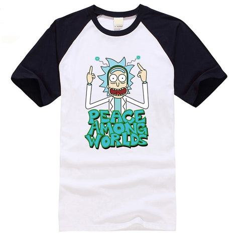 black and white tshirt peace among worlds
