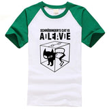 black and white tshirt cat