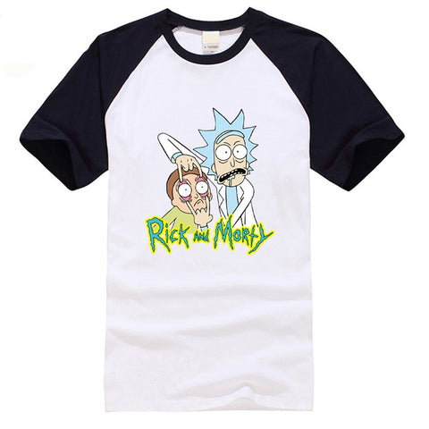 black and white tshirt rick and  morty