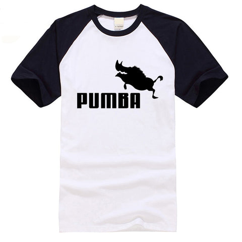 black and white tshirt pumba
