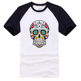 black and white tshirt skull