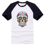 black and white tshirt skull