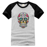 black and white tshirt skull