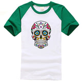 black and white tshirt skull