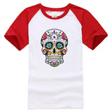 black and white tshirt skull