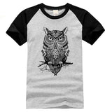 black and white tshirt owl