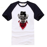 black and white tshirt pug