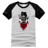 black and white tshirt pug