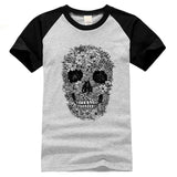 black and white tshirt skeleton